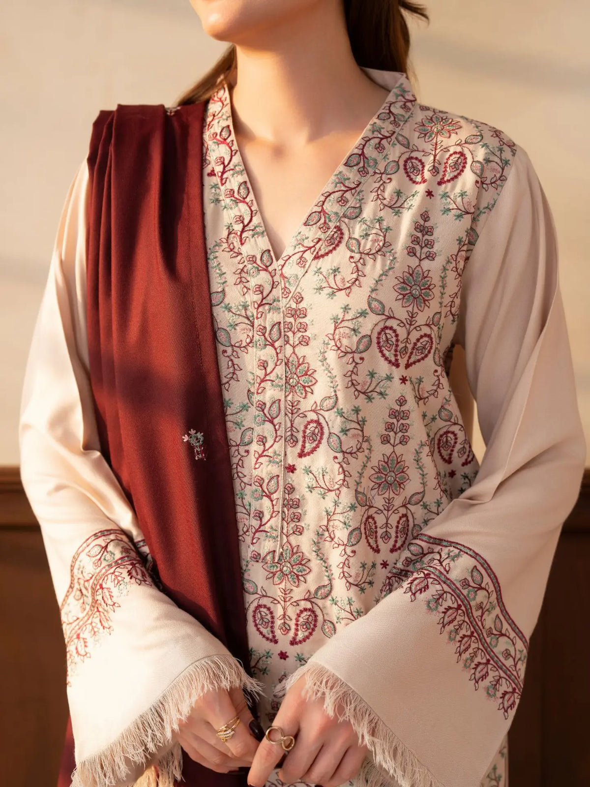 MP1334 - Lazuli - Winter 3PC Dhanak Embroidered Suit