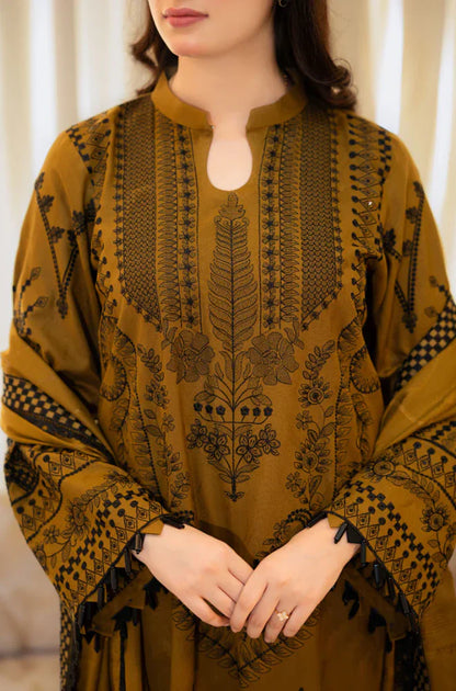 Mp3312 - Libass - Winter 3PC Dhanak Embroidered Suit