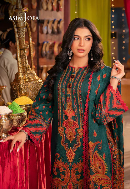 MP1142 - Asim Jofa - Summer 3PC Karandi Digital Print Dress