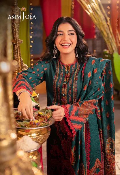 MP1142 - Asim Jofa - Summer 3PC Karandi Digital Print Dress