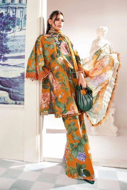 MP787-3 Piece Unstitched Digital Printed Airjet Lawn Suit