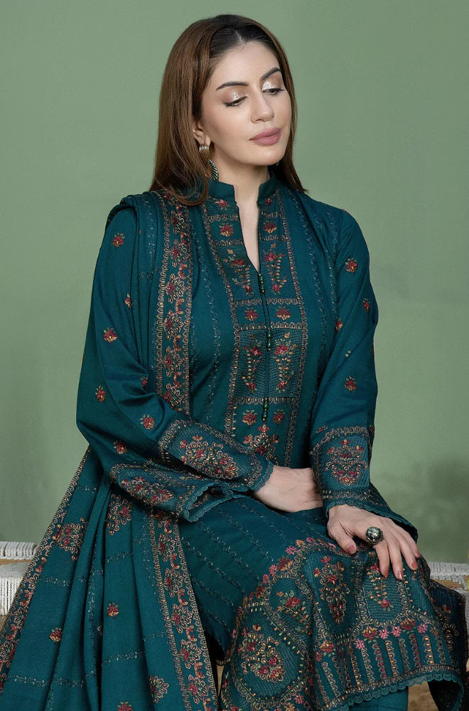 Mp3316 - Mohagni - Winter 3PC Dhanak Embroidered Suit