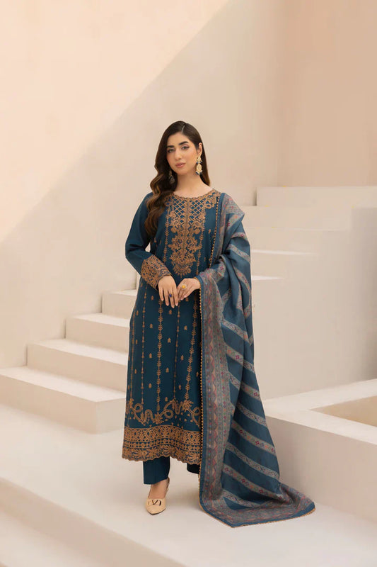 MP3341  - Mohagni - Winter 3PC Dhanak Embroidered Suit