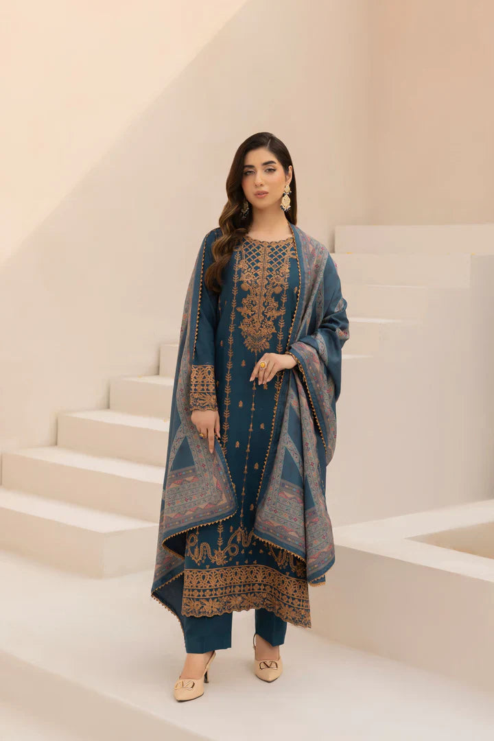 MP3341  - Mohagni - Winter 3PC Dhanak Embroidered Suit