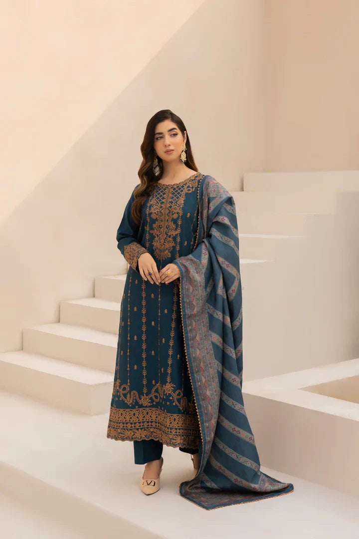 MP3341  - Mohagni - Winter 3PC Dhanak Embroidered Suit