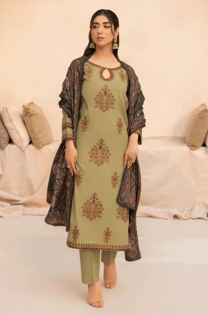 mp3360 Mohagni - Winter 3PC Dhanak Embroidered Suit