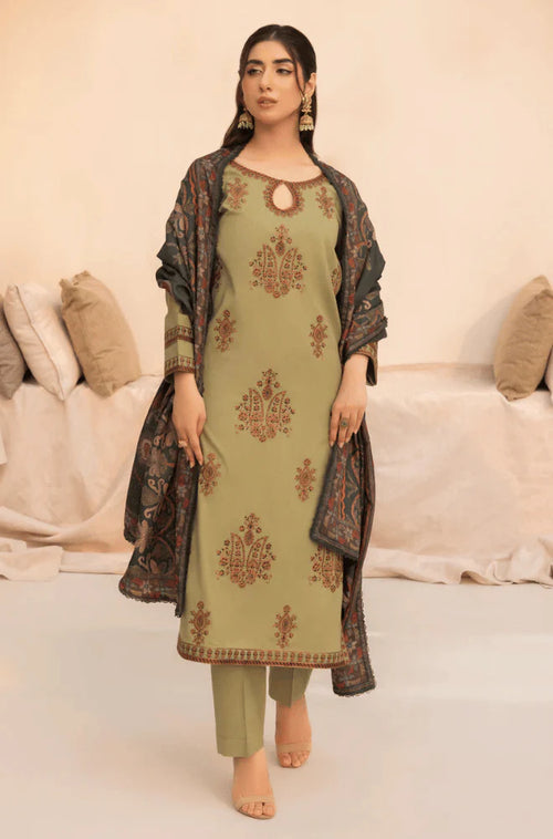 mp3360 Mohagni - Winter 3PC Dhanak Embroidered Suit