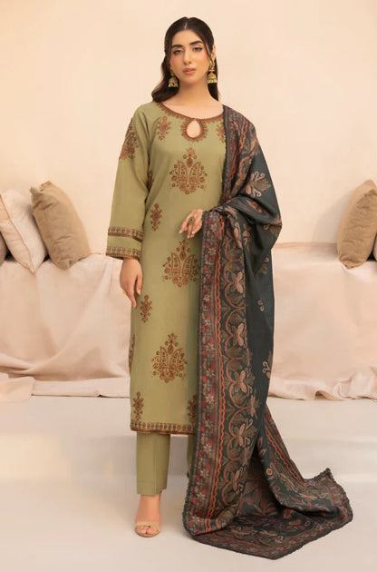 mp3360 Mohagni - Winter 3PC Dhanak Embroidered Suit