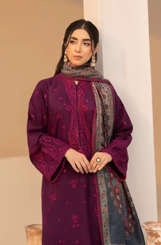 Mp3381 - Mohagni - Winter 3PC Dhanak Embroidered Suit