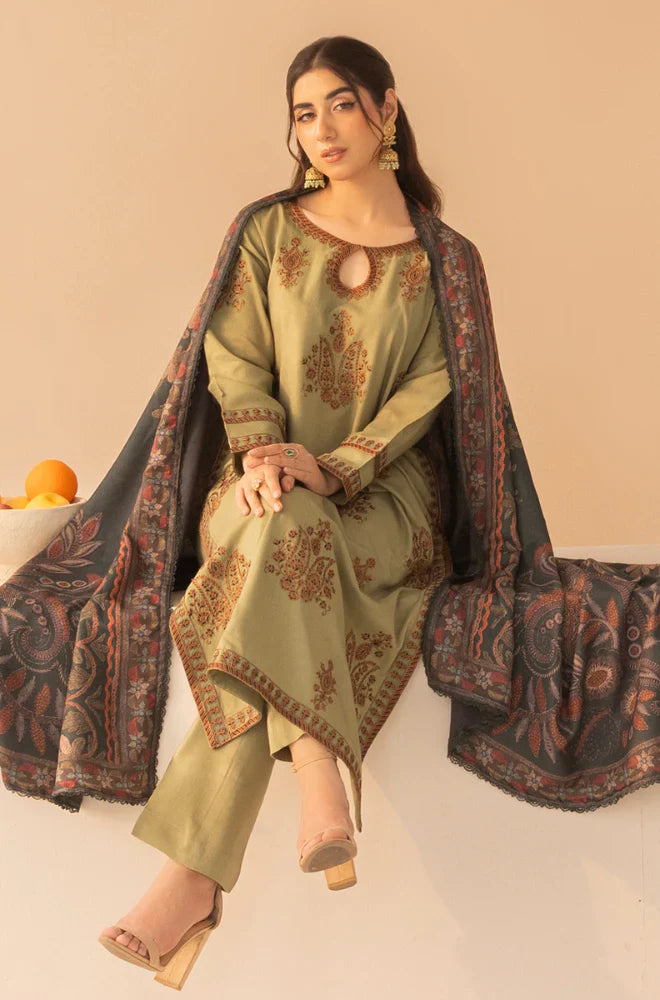 mp3360 Mohagni - Winter 3PC Dhanak Embroidered Suit