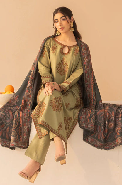 mp3360 Mohagni - Winter 3PC Dhanak Embroidered Suit