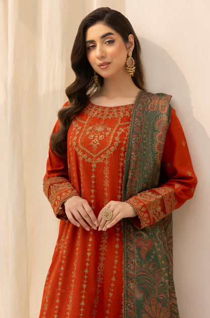 MP3340 Mohagni - Winter 3PC Dhanak Embroidered Suit