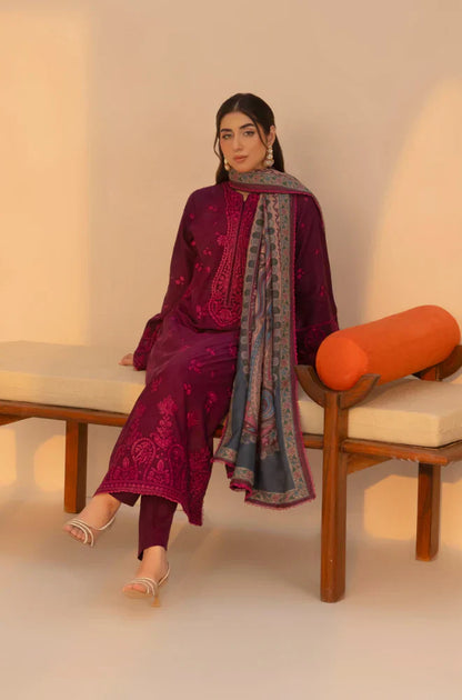 Mp3381 - Mohagni - Winter 3PC Dhanak Embroidered Suit