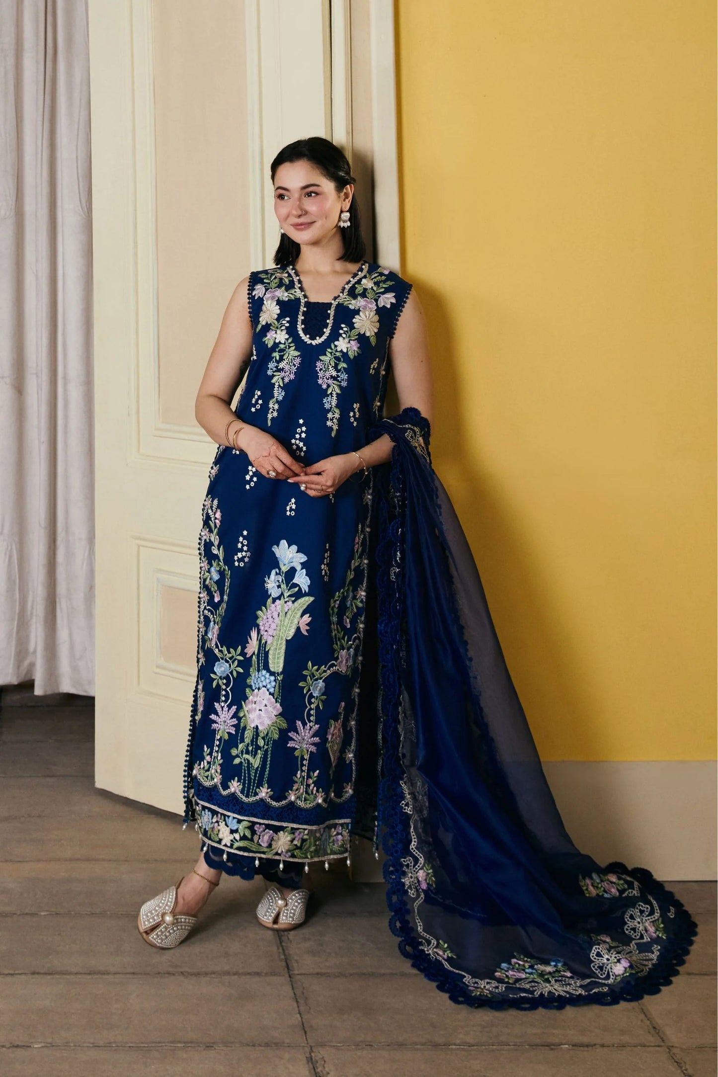 MP1221 - Sanam - Summer 3pc Suit Embroidered Lawn