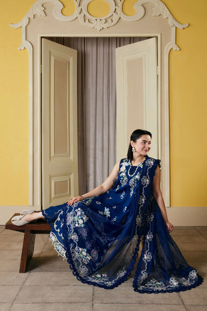 MP1221 - Sanam - Summer 3pc Suit Embroidered Lawn