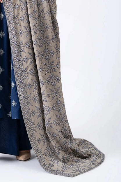 MP778-WINTER 3-Pc Embroidered Dhanak Suit with Heavy Embroidered Dhanak Shawll