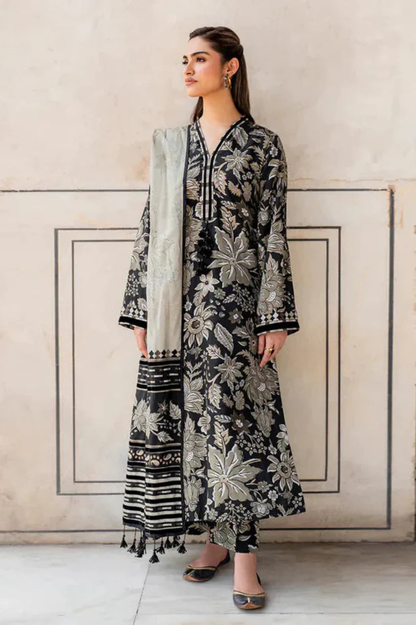 MP950- Baroque Winter 3PC Karandi Printed Suit