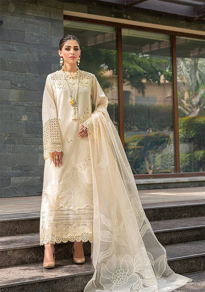 Mp1091 - Qalamkar- 3PC ChickenKari Lawn Embroidered Suit