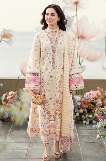 MP1101 - Qalamkar - Summer 3PC Lawn Embroidered Suit KP1101