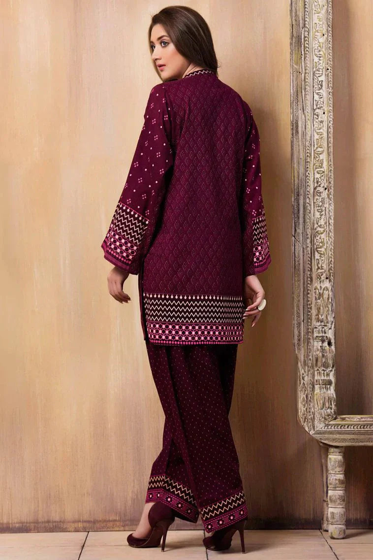 MP015- WINTER Laj wanti 2Pc Embroidered Linen Suite With Fully Embroidered trouser & Patches