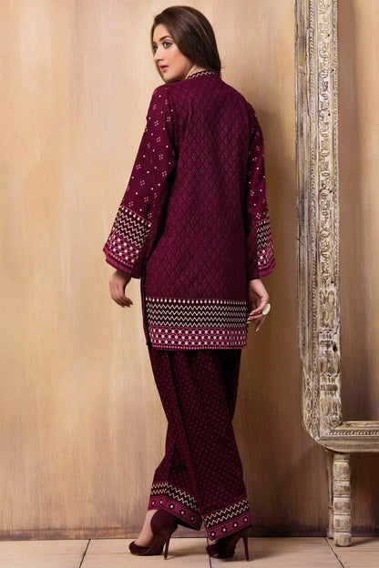 MP015- WINTER Laj wanti 2Pc Embroidered Linen Suite With Fully Embroidered trouser & Patches