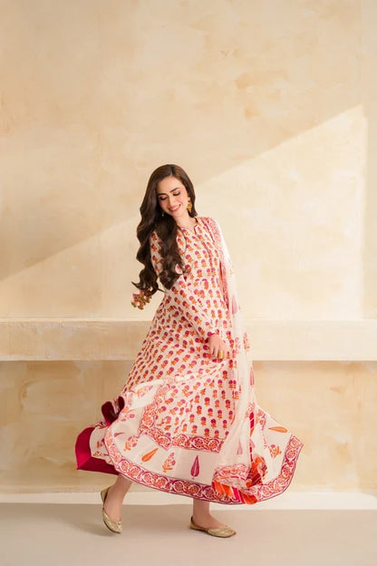 MP1260 - Sana Javed - 3 piece Lawn frock style Printed suit