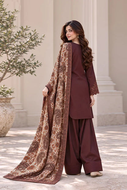 MP1355 - Sapphire - Winter 3PC Dhanak Embroidered Suit