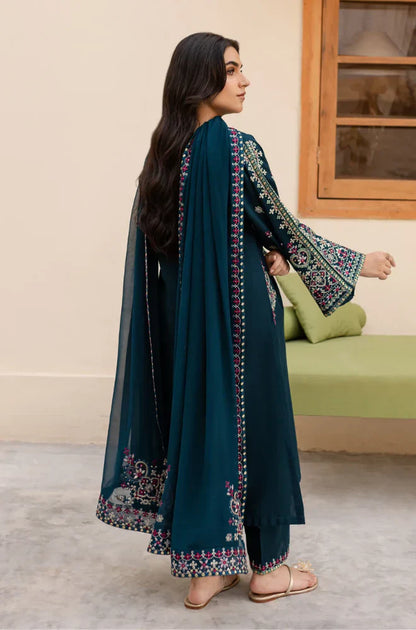 MP33113 - Sapphire - Winter 3PC Dhanak Embroidered Suit