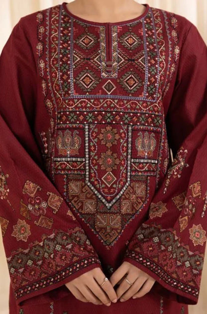 mp3363 Sapphire - Winter 3PC Dhanak Embroidered Suit