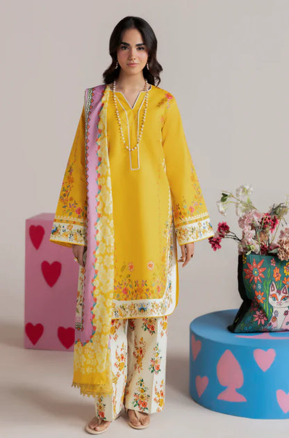 MP1195 - Summer - 3PC Lawn Digital Print Dress