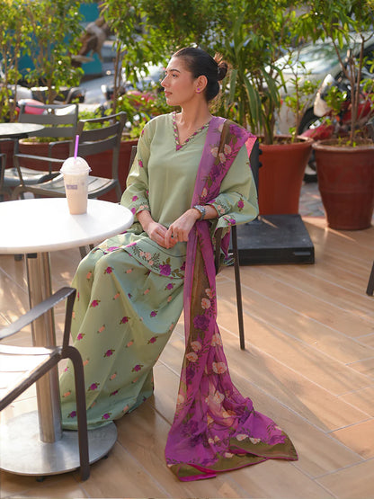 MP1197 - Summer 3PC Lawn Digital Print Dress