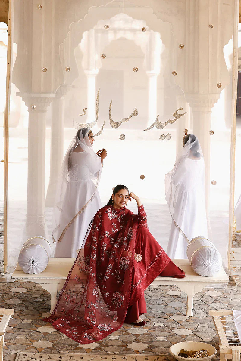 MP1176 - Dure Fishan - Summer 3PC Lawn Embroidered Suit