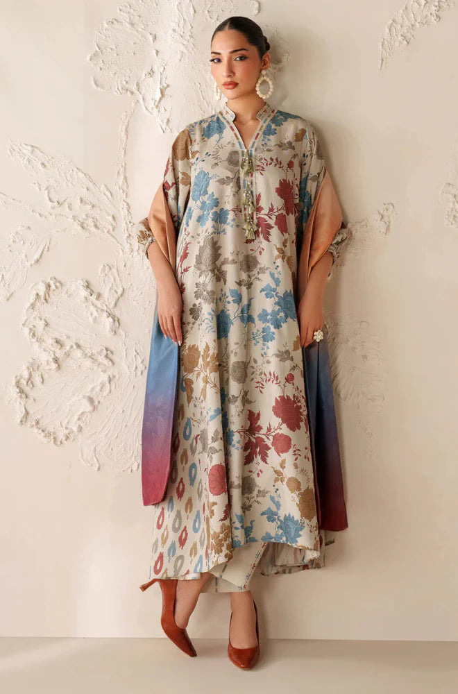 MP33140 - Baroque - Winter 3PC Karandi Digital Print Dress