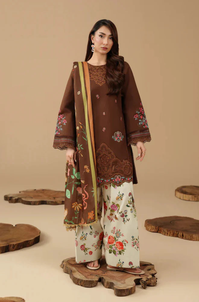 MP1211 - RajBari - Summer-3PC Lawn Embroidered Suit