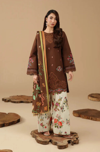 MP1211 - RajBari - Summer-3PC Lawn Embroidered Suit