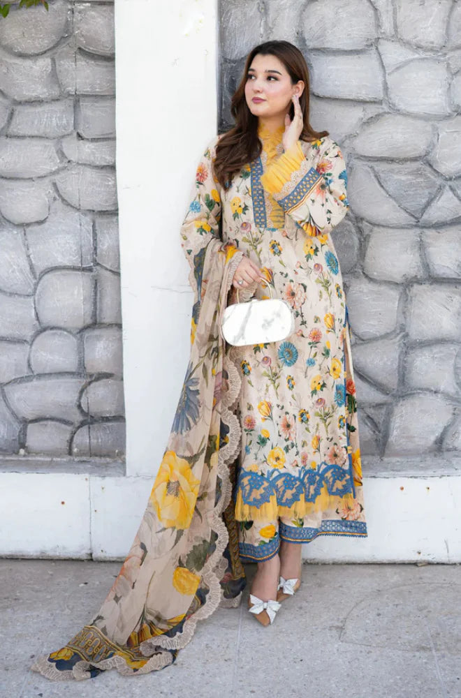 MP1226 - Aneelas - Summer 3PC Lawn Digital Print Dress