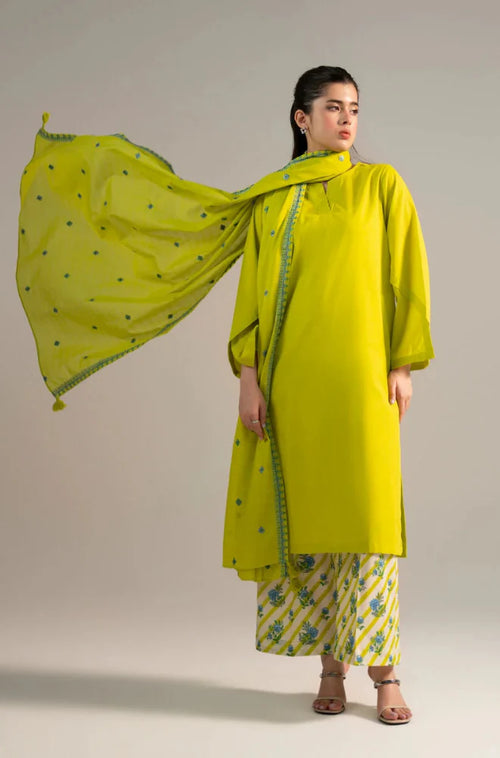 MP1232 - Sapphire - Summer - 3PC Lawn Embroidered Suit