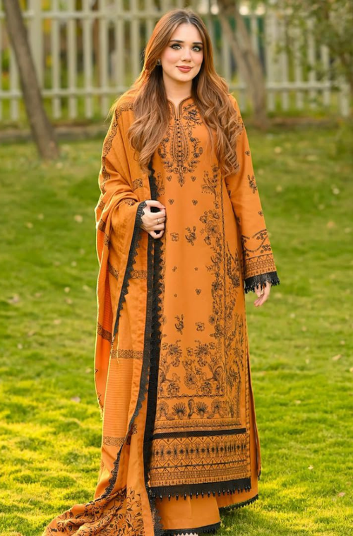 MP33135 - Libass - Winter 3PC Dhanak Embroidered Suit