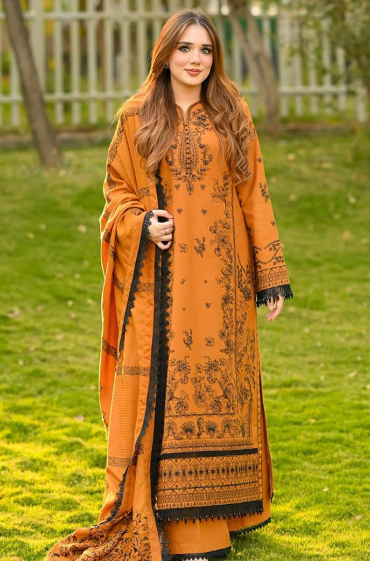 MP33135 - Libass - Winter 3PC Dhanak Embroidered Suit