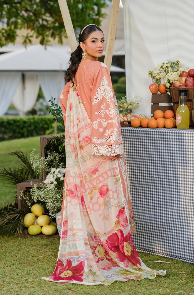 MP1126 - Elaf - Summer 3PC Lawn Chikenkari Embroidered Shirt