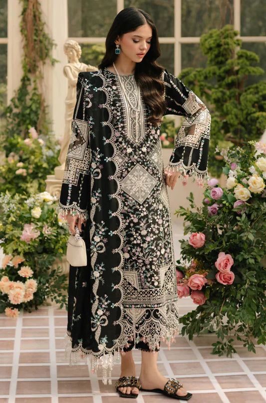 MP1128 - BIN ILYAS - Summer 3PC Lawn Chikankri Embroidered Suit