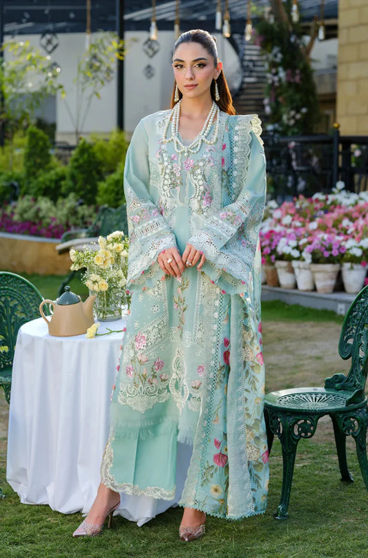 MP1137 - Elaf - Summer 3PC Lawn Chikenkari Embroidered Shirt