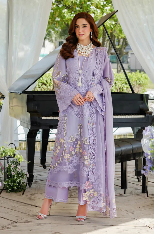 MP1138 - Elaf - Summer 3PC Lawn Chikenkari Embroidered Shirt