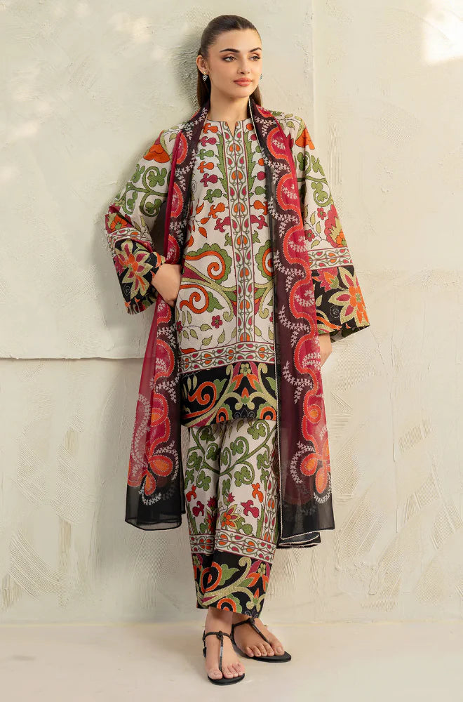 MP1158 - Jazmin - Summer 3PC Lawn Digital Print Dress