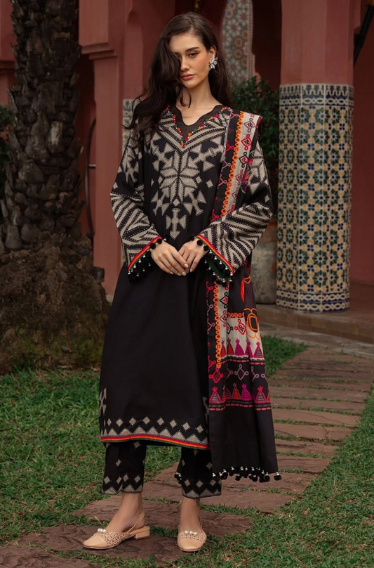 MP3391 Winter 3PC Dhanak all over Printed Suit