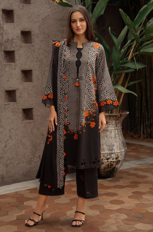 mp1215 Winter 3PC Dhanak all over Printed Suit