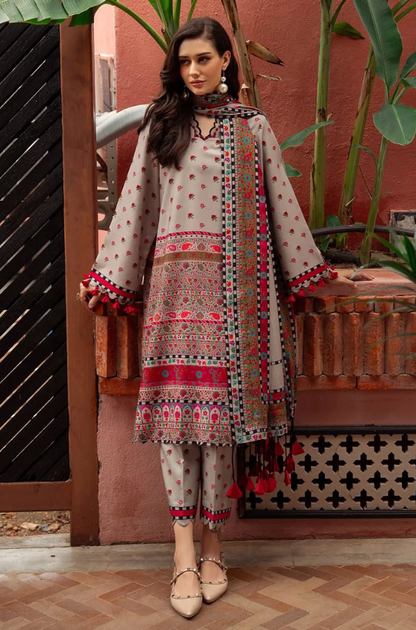 mp1213 Winter 3PC Dhanak ALL OVER Printed Suit