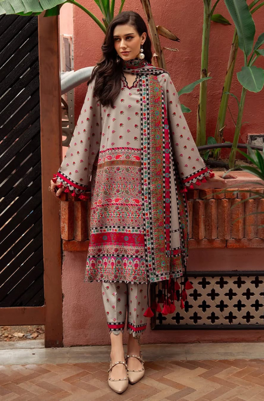 mp1213 Winter 3PC Dhanak ALL OVER Printed Suit