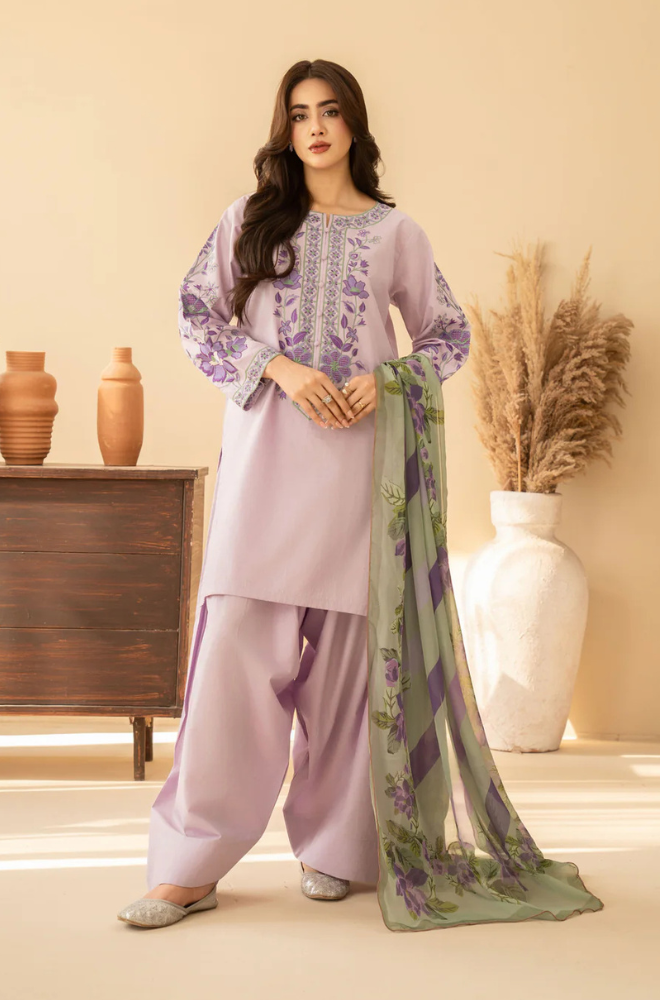 MP1211 - Tiraz - Lawn Embroidered 3pc suit