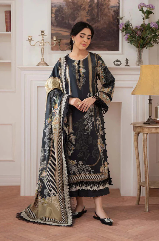 KP1219 - Summer 3PC Lawn Digital Print Dress